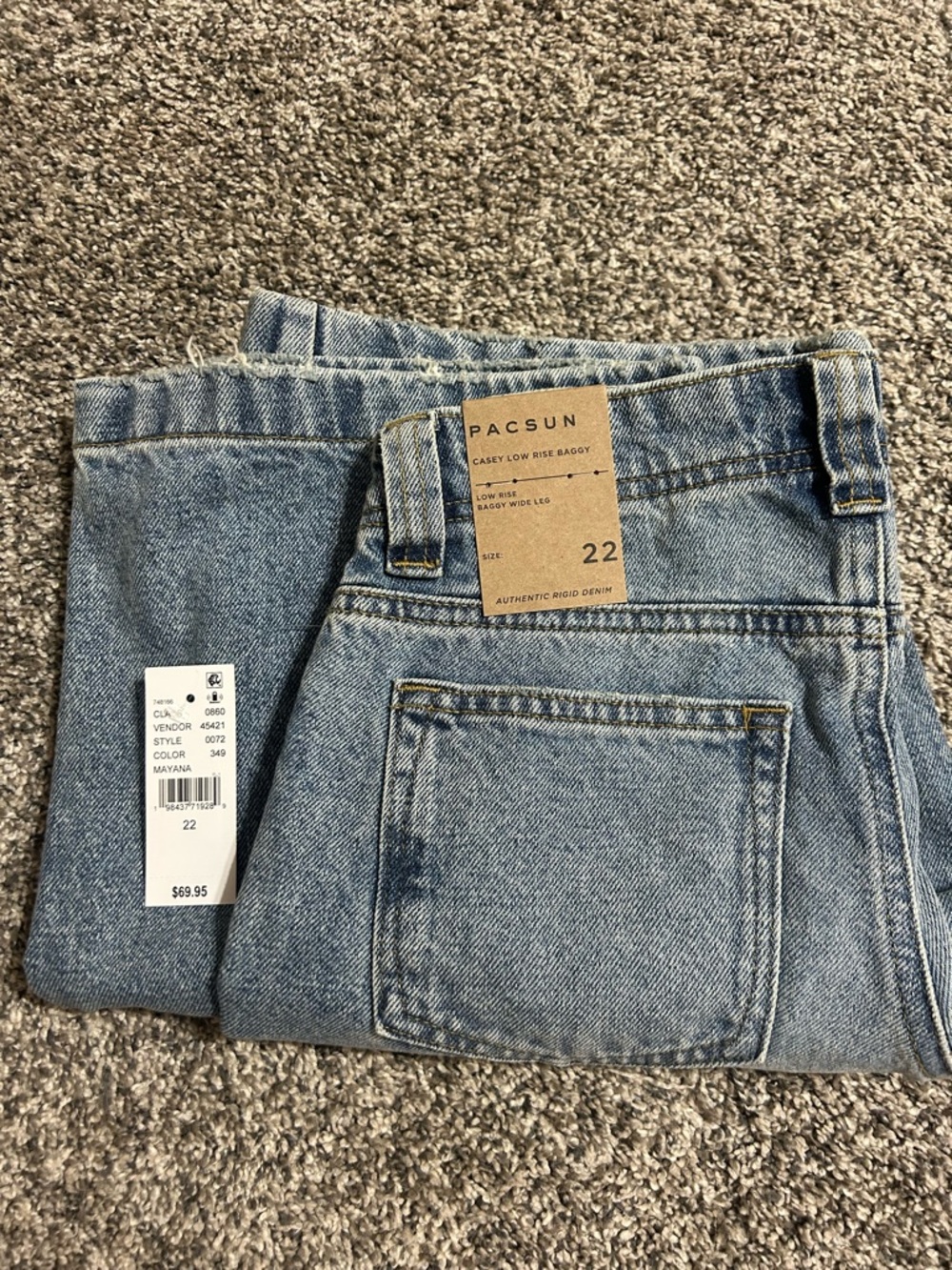 PacSun Light Blue Rigid Denim Boyfriend Jeans